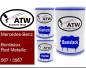 Preview: Mercedes-Benz, Bordeaux Red Metallic, 567 / 3567: 500ml Lackdose + 500ml Klarlack + 250ml Härter - Set, von ATW Autoteile West.
